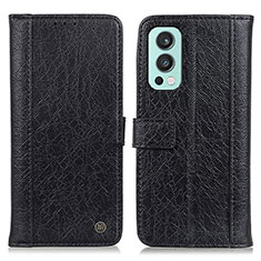 Coque Portefeuille Livre Cuir Etui Clapet M10L pour OnePlus Nord 2 5G Noir