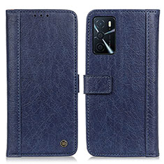 Coque Portefeuille Livre Cuir Etui Clapet M10L pour Oppo A16 Bleu