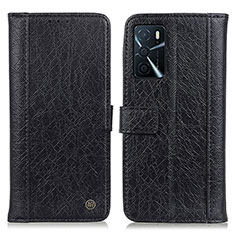 Coque Portefeuille Livre Cuir Etui Clapet M10L pour Oppo A16 Noir