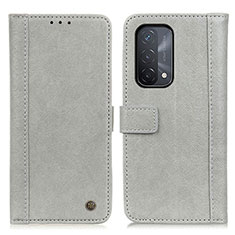 Coque Portefeuille Livre Cuir Etui Clapet M10L pour Oppo A74 5G Gris