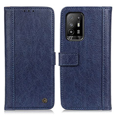 Coque Portefeuille Livre Cuir Etui Clapet M10L pour Oppo A94 5G Bleu