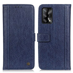 Coque Portefeuille Livre Cuir Etui Clapet M10L pour Oppo F19s Bleu