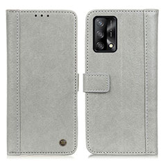 Coque Portefeuille Livre Cuir Etui Clapet M10L pour Oppo F19s Gris