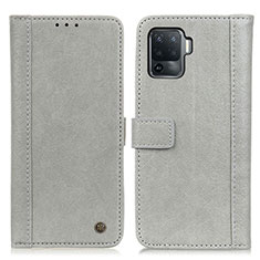 Coque Portefeuille Livre Cuir Etui Clapet M10L pour Oppo Reno5 F Gris