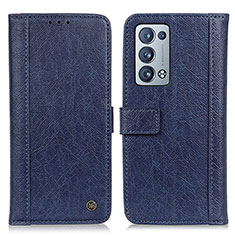 Coque Portefeuille Livre Cuir Etui Clapet M10L pour Oppo Reno6 Pro+ Plus 5G Bleu