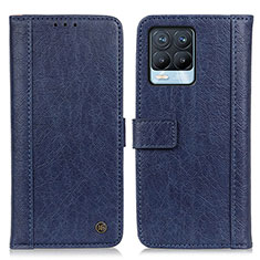 Coque Portefeuille Livre Cuir Etui Clapet M10L pour Realme 8 4G Bleu