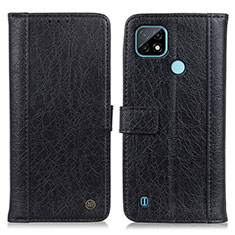 Coque Portefeuille Livre Cuir Etui Clapet M10L pour Realme C21 Noir