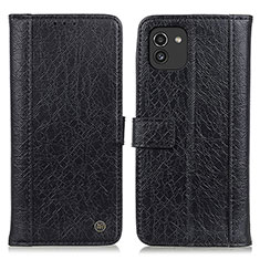 Coque Portefeuille Livre Cuir Etui Clapet M10L pour Samsung Galaxy A03 Noir