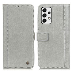 Coque Portefeuille Livre Cuir Etui Clapet M10L pour Samsung Galaxy A53 5G Gris