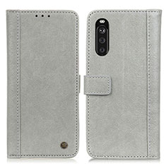 Coque Portefeuille Livre Cuir Etui Clapet M10L pour Sony Xperia 10 III Lite Gris