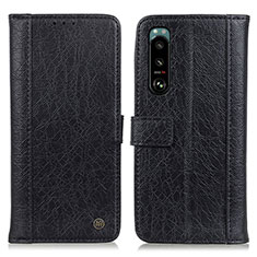 Coque Portefeuille Livre Cuir Etui Clapet M10L pour Sony Xperia 5 III Noir