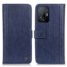 Coque Portefeuille Livre Cuir Etui Clapet M10L pour Xiaomi Mi 11T 5G Bleu