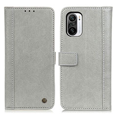 Coque Portefeuille Livre Cuir Etui Clapet M10L pour Xiaomi Mi 11X 5G Gris