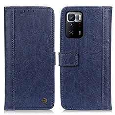 Coque Portefeuille Livre Cuir Etui Clapet M10L pour Xiaomi Poco X3 GT 5G Bleu