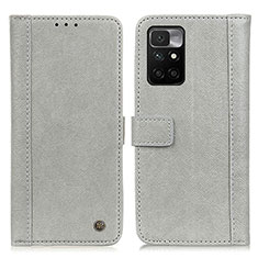 Coque Portefeuille Livre Cuir Etui Clapet M10L pour Xiaomi Redmi 10 4G Gris