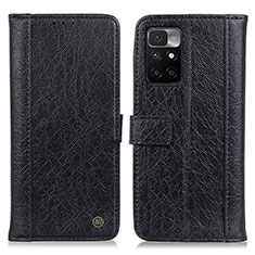 Coque Portefeuille Livre Cuir Etui Clapet M10L pour Xiaomi Redmi 10 4G Noir