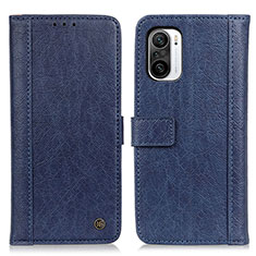 Coque Portefeuille Livre Cuir Etui Clapet M10L pour Xiaomi Redmi K40 5G Bleu