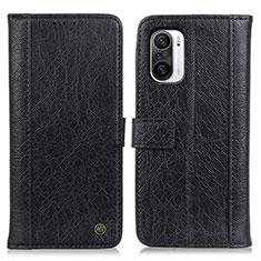 Coque Portefeuille Livre Cuir Etui Clapet M10L pour Xiaomi Redmi K40 Pro+ Plus 5G Noir