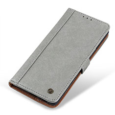 Coque Portefeuille Livre Cuir Etui Clapet M10L pour Xiaomi Redmi Note 10 4G Gris