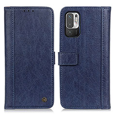 Coque Portefeuille Livre Cuir Etui Clapet M10L pour Xiaomi Redmi Note 10 5G Bleu