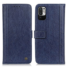 Coque Portefeuille Livre Cuir Etui Clapet M10L pour Xiaomi Redmi Note 10 JE 5G Bleu