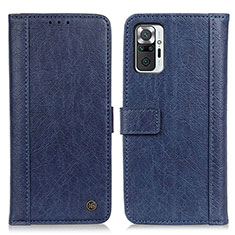 Coque Portefeuille Livre Cuir Etui Clapet M10L pour Xiaomi Redmi Note 10 Pro 4G Bleu