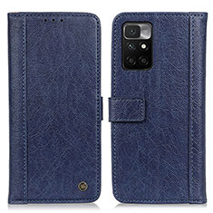 Coque Portefeuille Livre Cuir Etui Clapet M10L pour Xiaomi Redmi Note 11 4G (2021) Bleu
