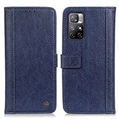 Coque Portefeuille Livre Cuir Etui Clapet M10L pour Xiaomi Redmi Note 11 5G Bleu