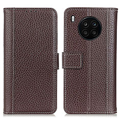 Coque Portefeuille Livre Cuir Etui Clapet M11L pour Huawei Nova 8i Marron