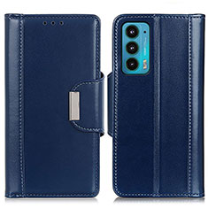 Coque Portefeuille Livre Cuir Etui Clapet M11L pour Motorola Moto Edge 20 5G Bleu