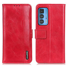 Coque Portefeuille Livre Cuir Etui Clapet M11L pour Motorola Moto Edge 20 Pro 5G Rouge