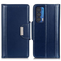 Coque Portefeuille Livre Cuir Etui Clapet M11L pour Motorola Moto Edge (2021) 5G Bleu