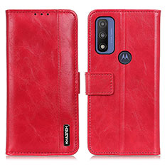 Coque Portefeuille Livre Cuir Etui Clapet M11L pour Motorola Moto G Pure Rouge