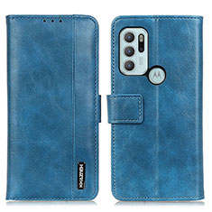 Coque Portefeuille Livre Cuir Etui Clapet M11L pour Motorola Moto G60s Bleu