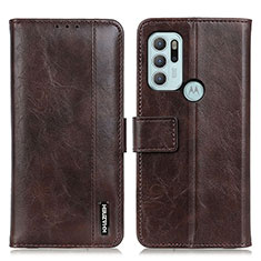 Coque Portefeuille Livre Cuir Etui Clapet M11L pour Motorola Moto G60s Marron