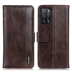 Coque Portefeuille Livre Cuir Etui Clapet M11L pour Oppo A53s 5G Marron