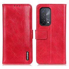 Coque Portefeuille Livre Cuir Etui Clapet M11L pour Oppo A54 5G Rouge