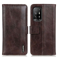 Coque Portefeuille Livre Cuir Etui Clapet M11L pour Oppo A94 5G Marron