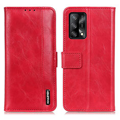 Coque Portefeuille Livre Cuir Etui Clapet M11L pour Oppo F19 Rouge