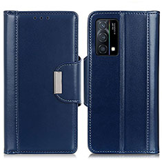 Coque Portefeuille Livre Cuir Etui Clapet M11L pour Oppo K9 5G Bleu