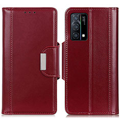 Coque Portefeuille Livre Cuir Etui Clapet M11L pour Oppo K9 5G Rouge