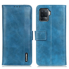 Coque Portefeuille Livre Cuir Etui Clapet M11L pour Oppo Reno5 F Bleu