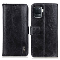 Coque Portefeuille Livre Cuir Etui Clapet M11L pour Oppo Reno5 F Noir