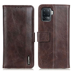 Coque Portefeuille Livre Cuir Etui Clapet M11L pour Oppo Reno5 Lite Marron