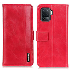 Coque Portefeuille Livre Cuir Etui Clapet M11L pour Oppo Reno5 Lite Rouge