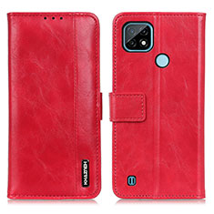 Coque Portefeuille Livre Cuir Etui Clapet M11L pour Realme C21 Rouge