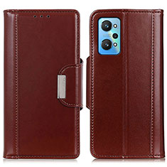 Coque Portefeuille Livre Cuir Etui Clapet M11L pour Realme GT2 5G Marron