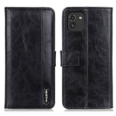 Coque Portefeuille Livre Cuir Etui Clapet M11L pour Samsung Galaxy A03 Noir