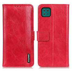 Coque Portefeuille Livre Cuir Etui Clapet M11L pour Samsung Galaxy F42 5G Rouge