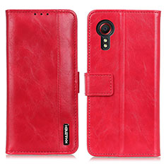 Coque Portefeuille Livre Cuir Etui Clapet M11L pour Samsung Galaxy XCover 5 SM-G525F Rouge